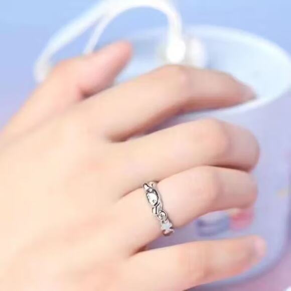 Sanrio Cinnamoroll Pastel Star Cute Dainty Adjustable Ring - Picture 3 of 5